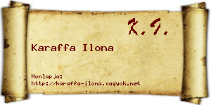 Karaffa Ilona névjegykártya